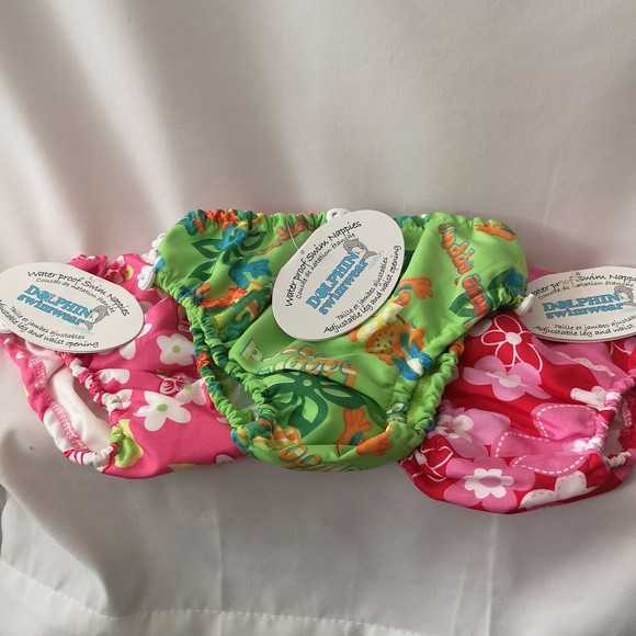 Set of Three New with Tags Dolphin Swimwear Swimming Bottoms Girls Size 9-12kgs - Picture 1 of 6